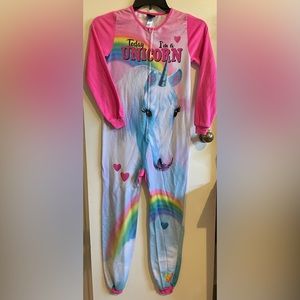 Kids Jelli Fish Unicorn Zip Front Pajamas Kids 10/12